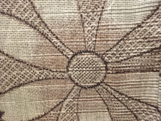 アンティーク　花模様織り出し本場村山泥大島紬長羽織